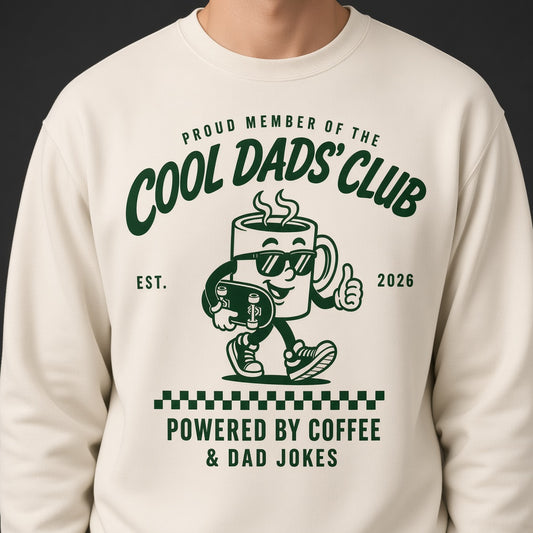 Cool Dads Club Coffee Sweatshirt, Funny Gift for Husband