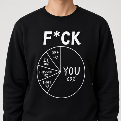 Funny F You Pie Chart Sweatshirt