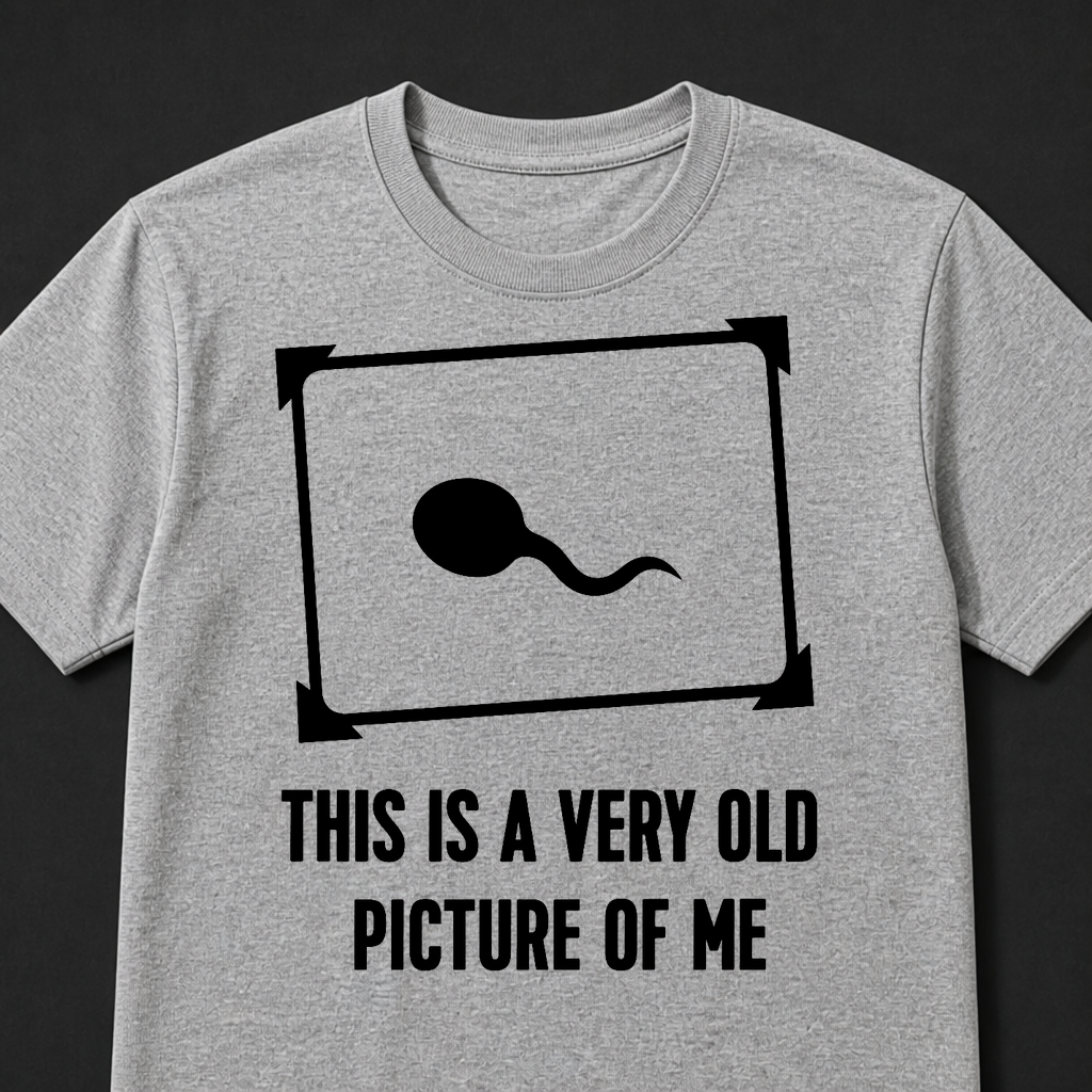 This Is a Very Old Picture of Me Men's Funny Biology Joke Graphic T-Shirt