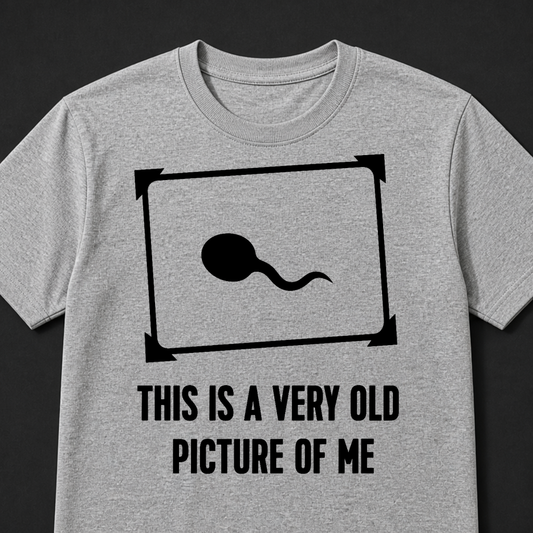 This Is a Very Old Picture of Me Men's Funny Biology Joke Graphic T-Shirt