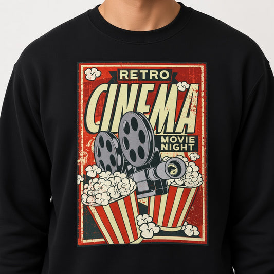 Retro cinema poster Sweatshirt, Funny Unisex sweatshirt