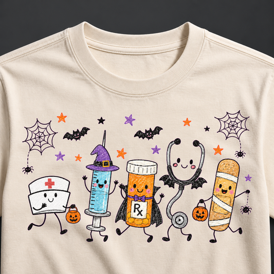 Cute Halloween Nurse T-Shirt, Spooky Nurse