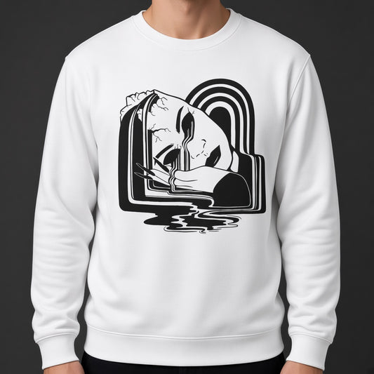 Broken female headsweatshirt, funny sweatshirt, graphic shirts, unisex tshirt, printed sweatshirt