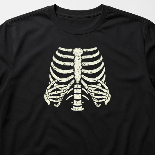 Skeleton Ribcage Scary Halloween Horror Bones T-Shirt