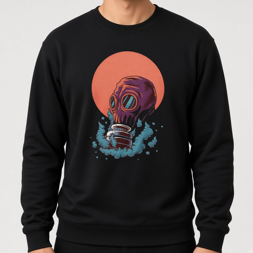 Gas mask sweatshirt, funny sweatshirt, graphic shirts, unisex tshirt, printed sweatshirt