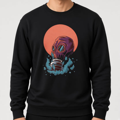 Gas mask sweatshirt, funny sweatshirt, graphic shirts, unisex tshirt, printed sweatshirt
