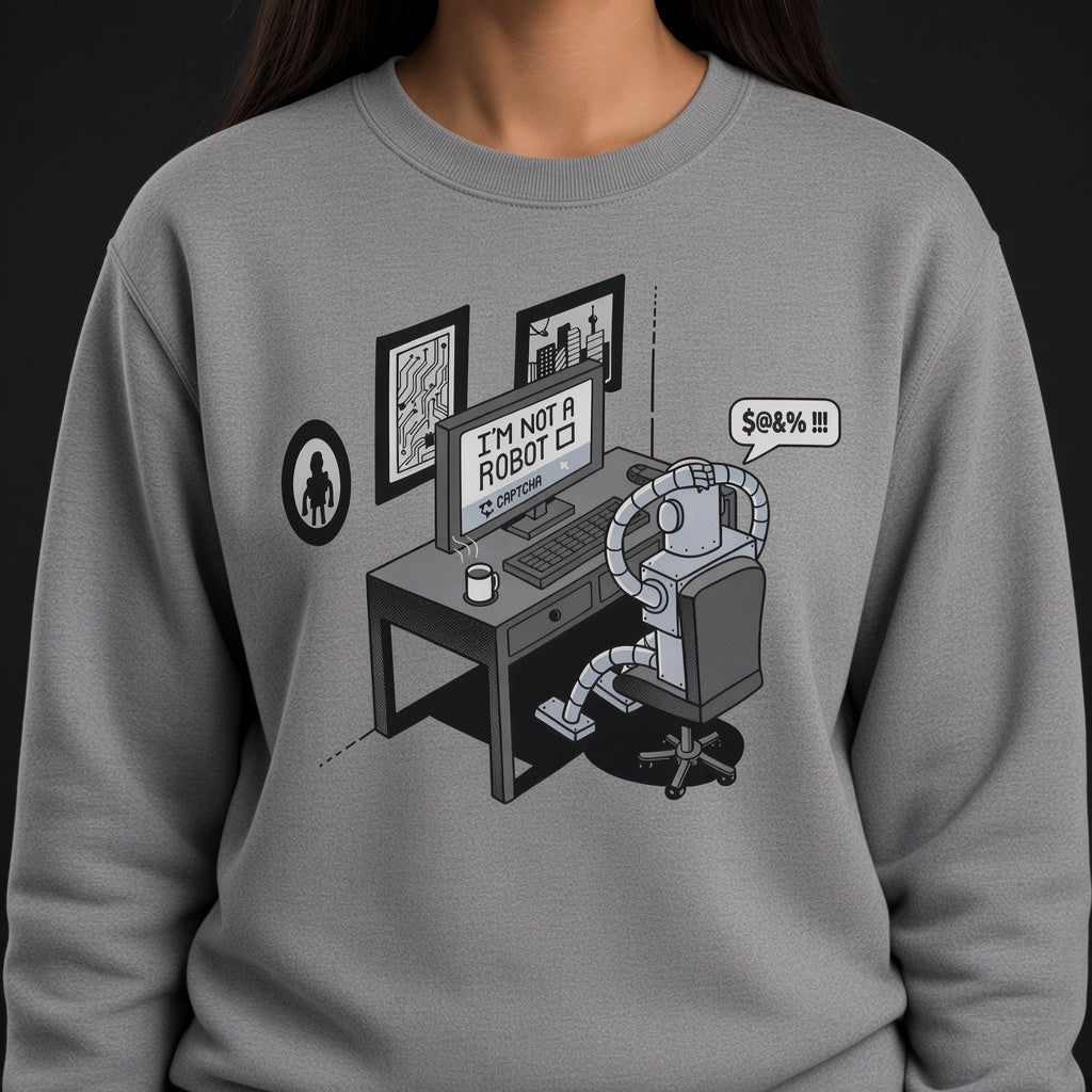 I'm Not a Robot Captcha Funny IT Humor Sweatshirt