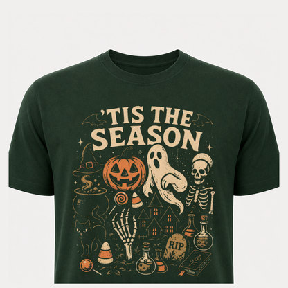 Tis the Season Halloween Vintage Spooky Collage T-Shirt