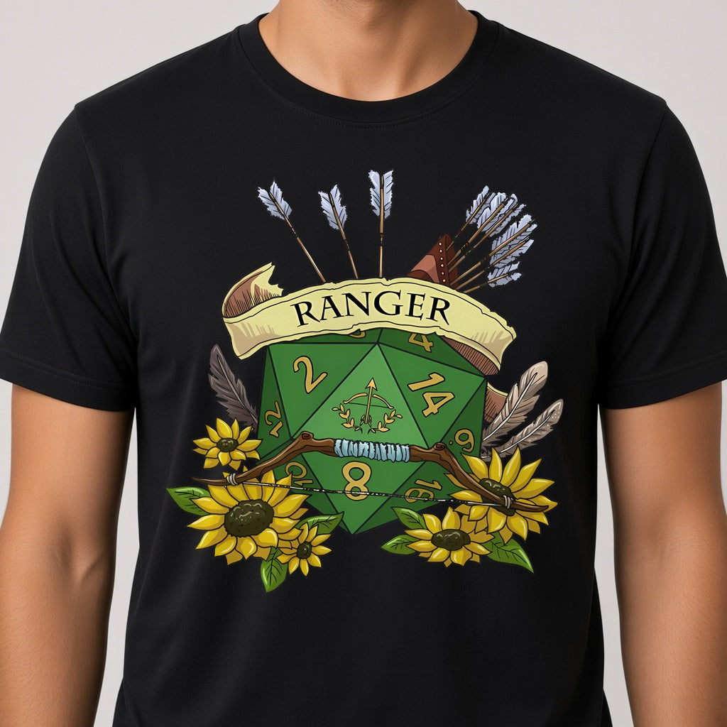 Ranger Dice Crest T-Shirt for D&D Players