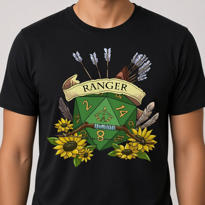 Ranger Dice Crest T-Shirt for D&D Players