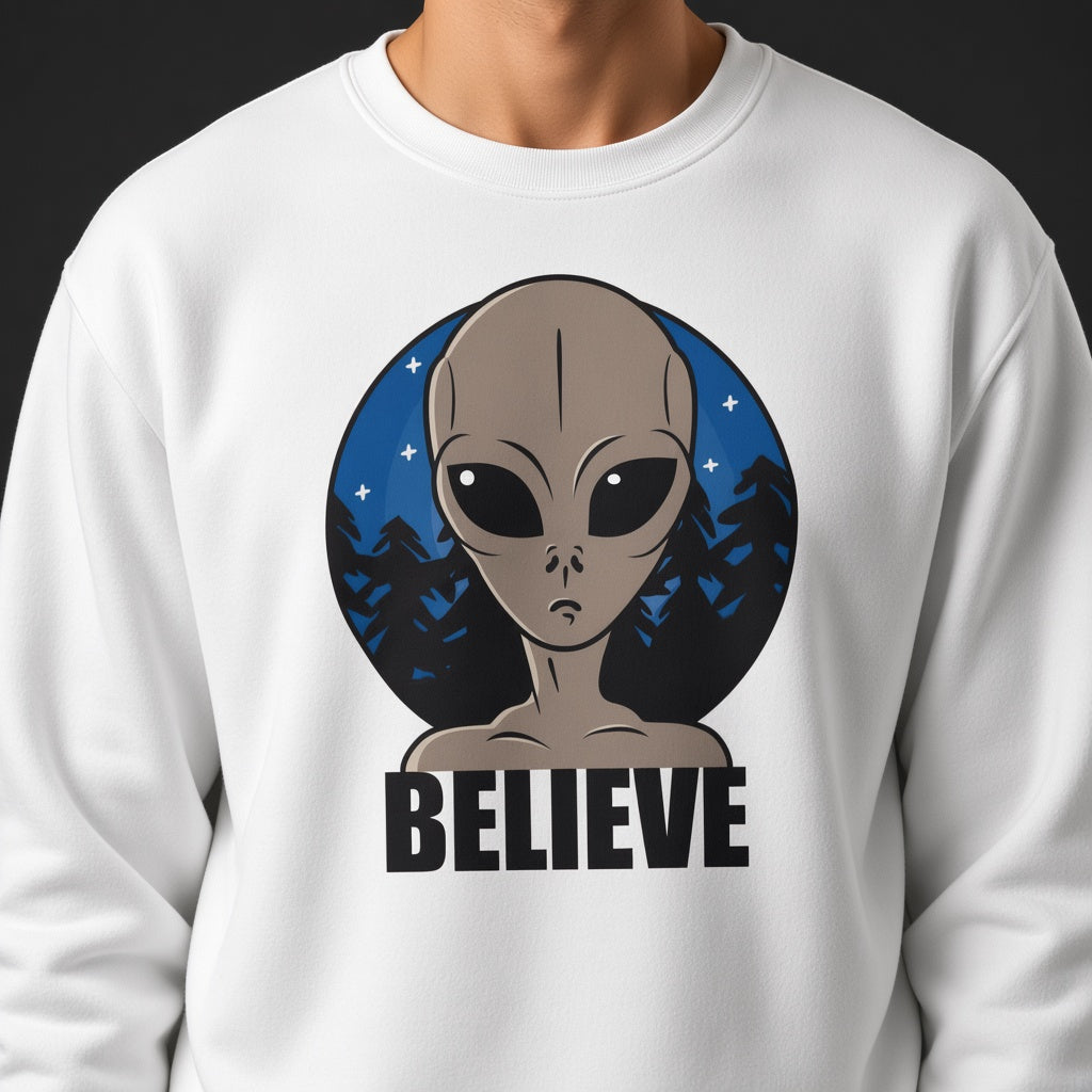 Believe sweatshirt, funny sweatshirt, graphic shirts, unisex tshirt, printed sweatshirt