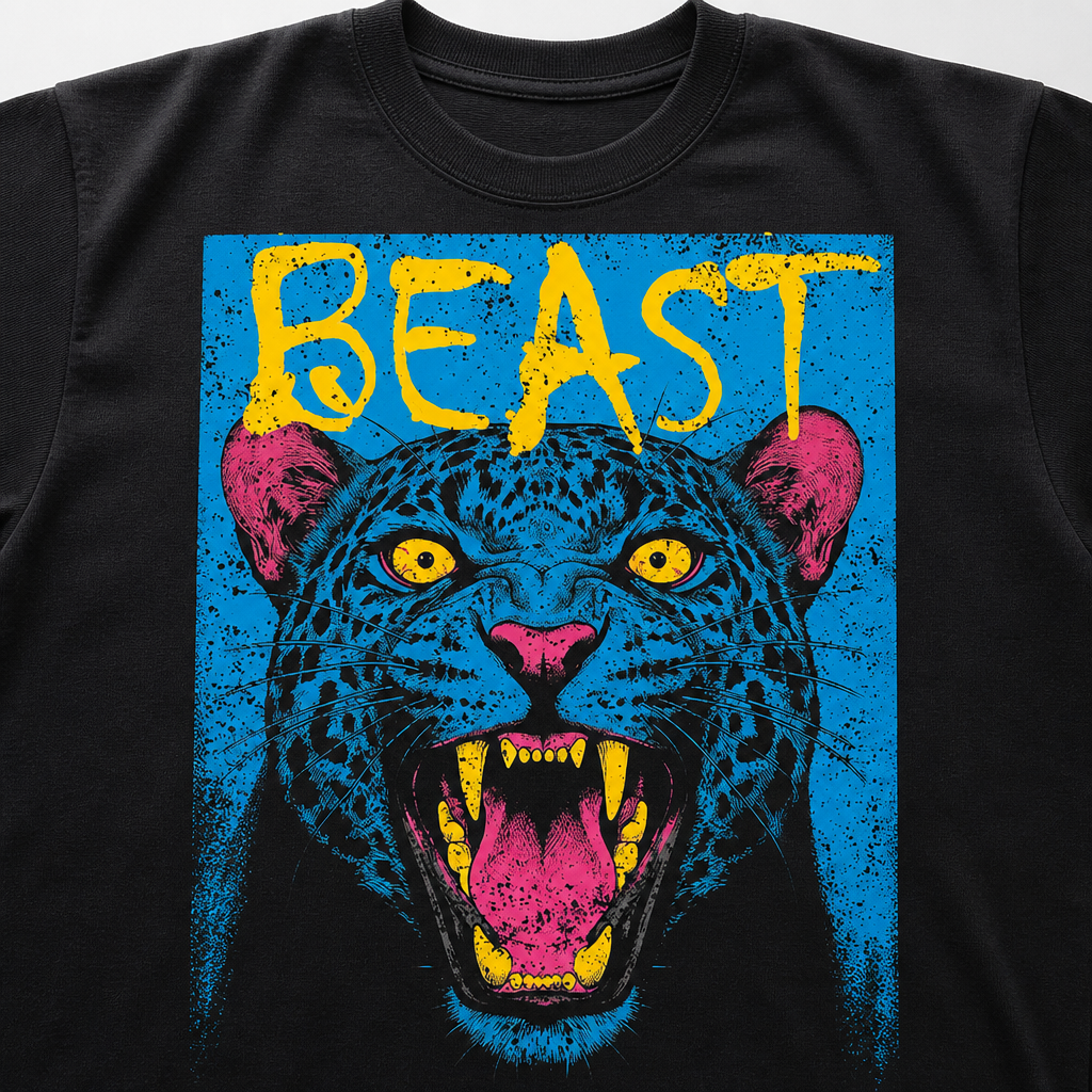 Beast Black Panther Grunge Animal T-Shirt