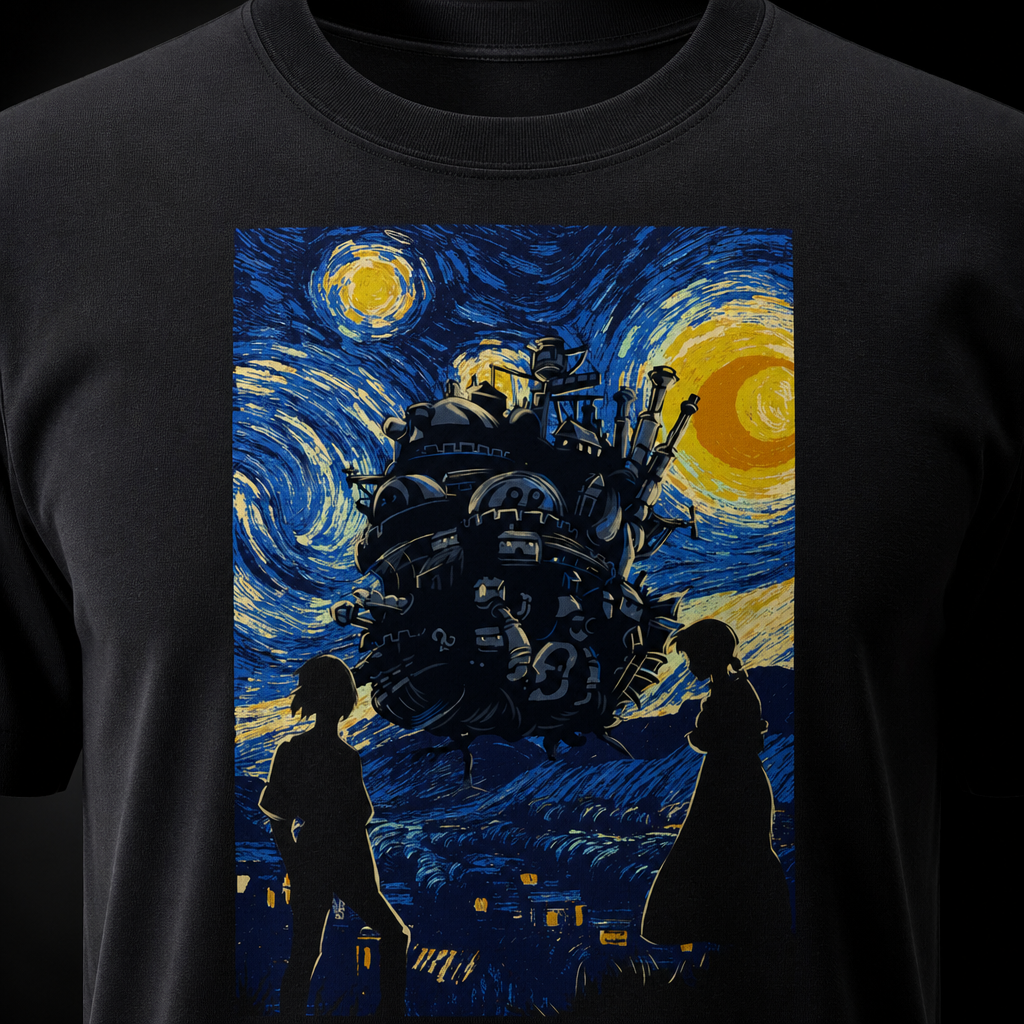 Starry Night Moving Castle T-Shirt