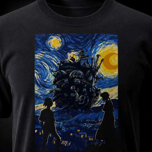Starry Night Moving Castle T-Shirt