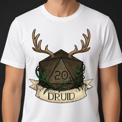 Woodland Druid Dice T-Shirt for D&D Players