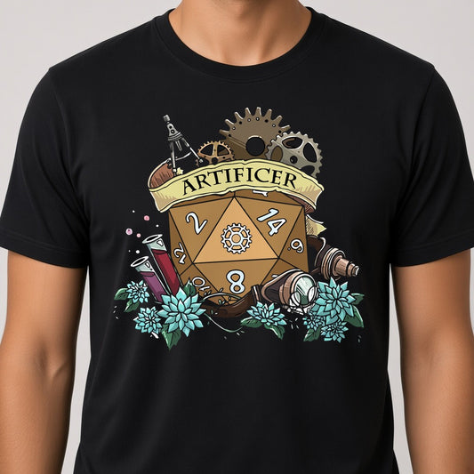 Artificer Dice Crest T-Shirt for D&D Players