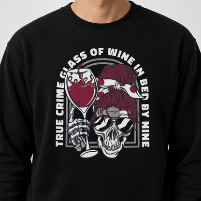 Skull with a glass of wine sweatshirt, funny sweatshirt, graphic shirts, unisex tshirt, printed sweatshirt
