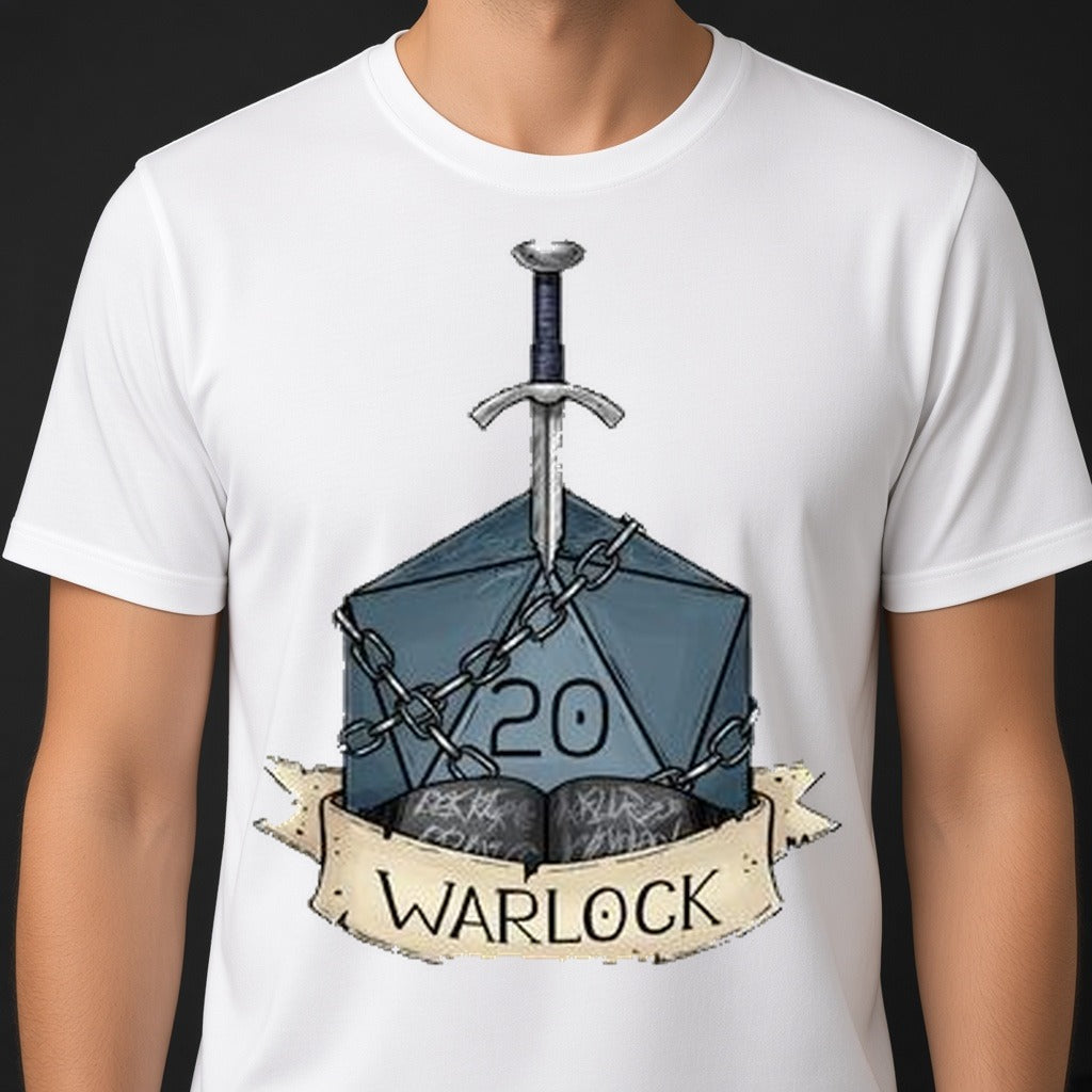 Warlock Class Dice T-Shirt for D&D Players