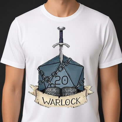 Warlock Class Dice T-Shirt for D&D Players