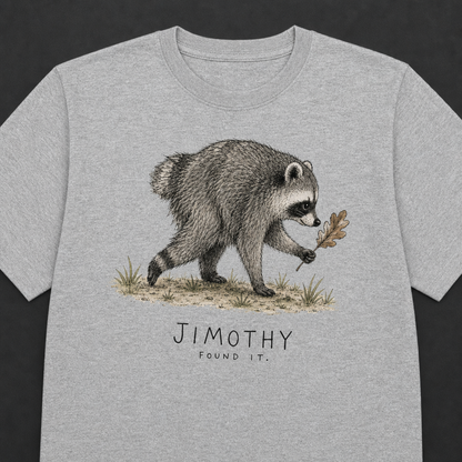 Jimothy Raccoon Found It Comfort Colors Funny Viral Raccoon Meme T-Shirt