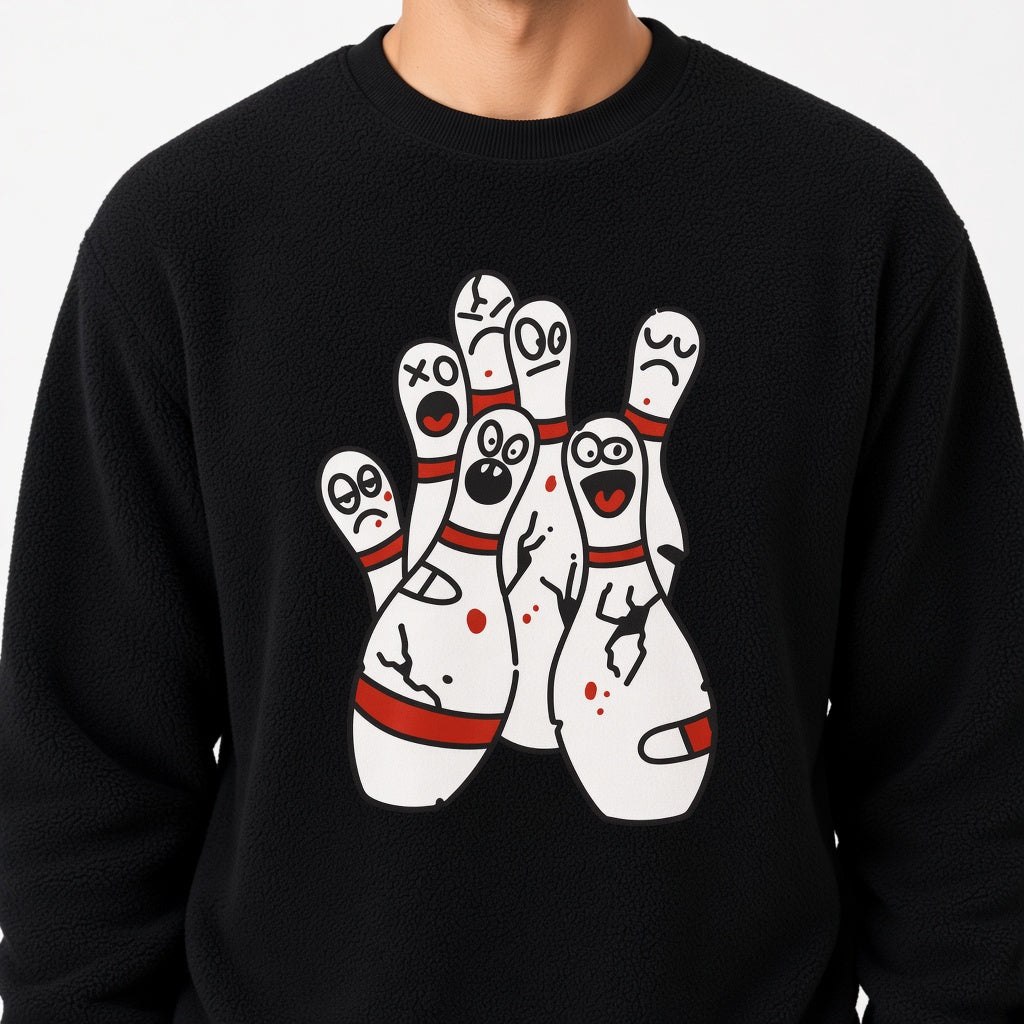 Fun bowling pins sweatshirt, graphic shirts, unisex tshirt, printed sweatshirt