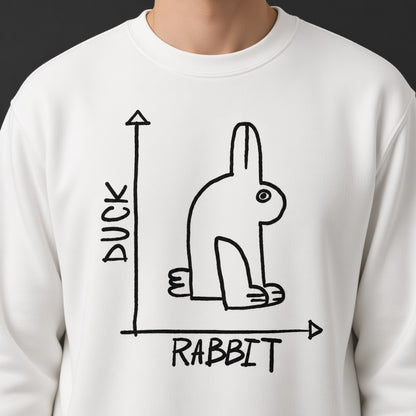 Funny Duck Rabbit Optical Illusion Graph Sweatshirt