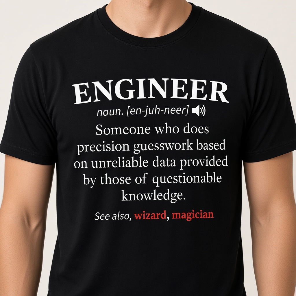 Engineer Definition Funny Dictionary T-Shirt