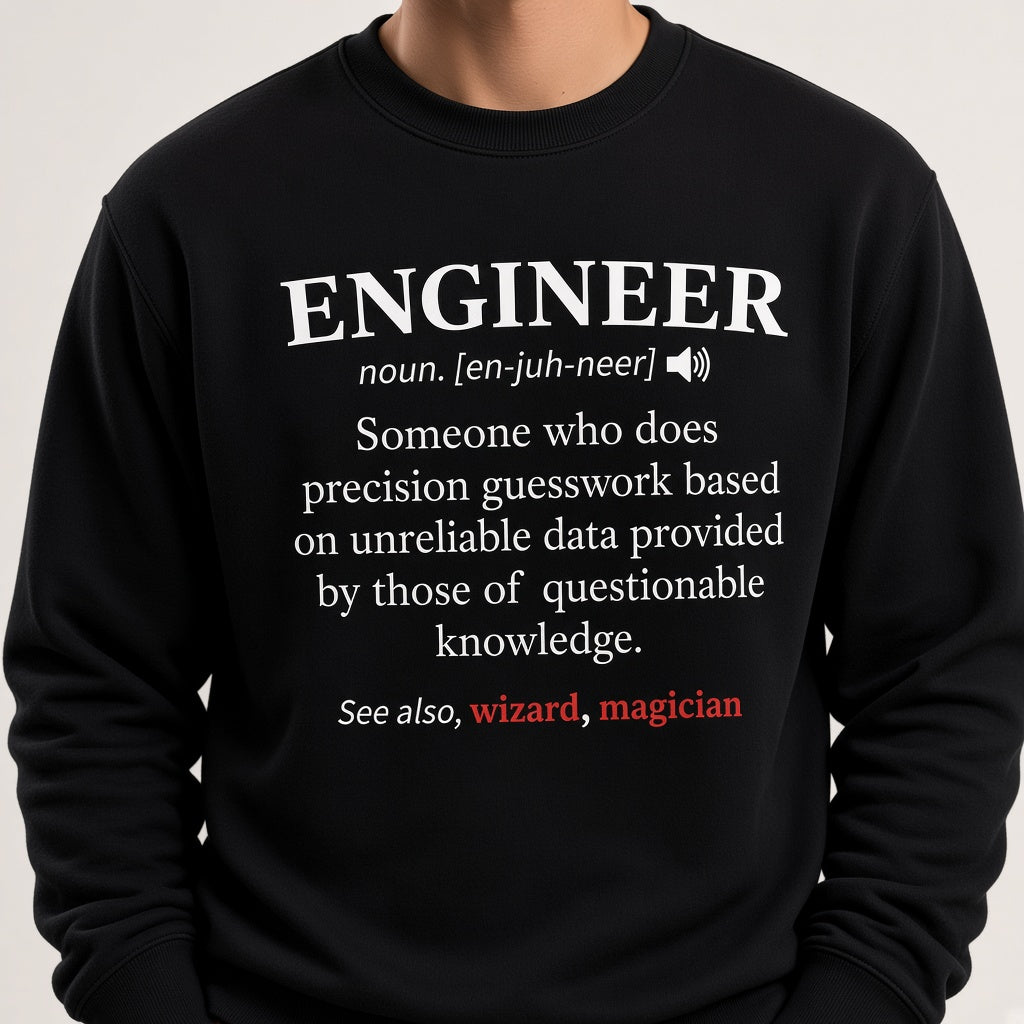 Engineer Definition Funny Dictionary Sweatshirt