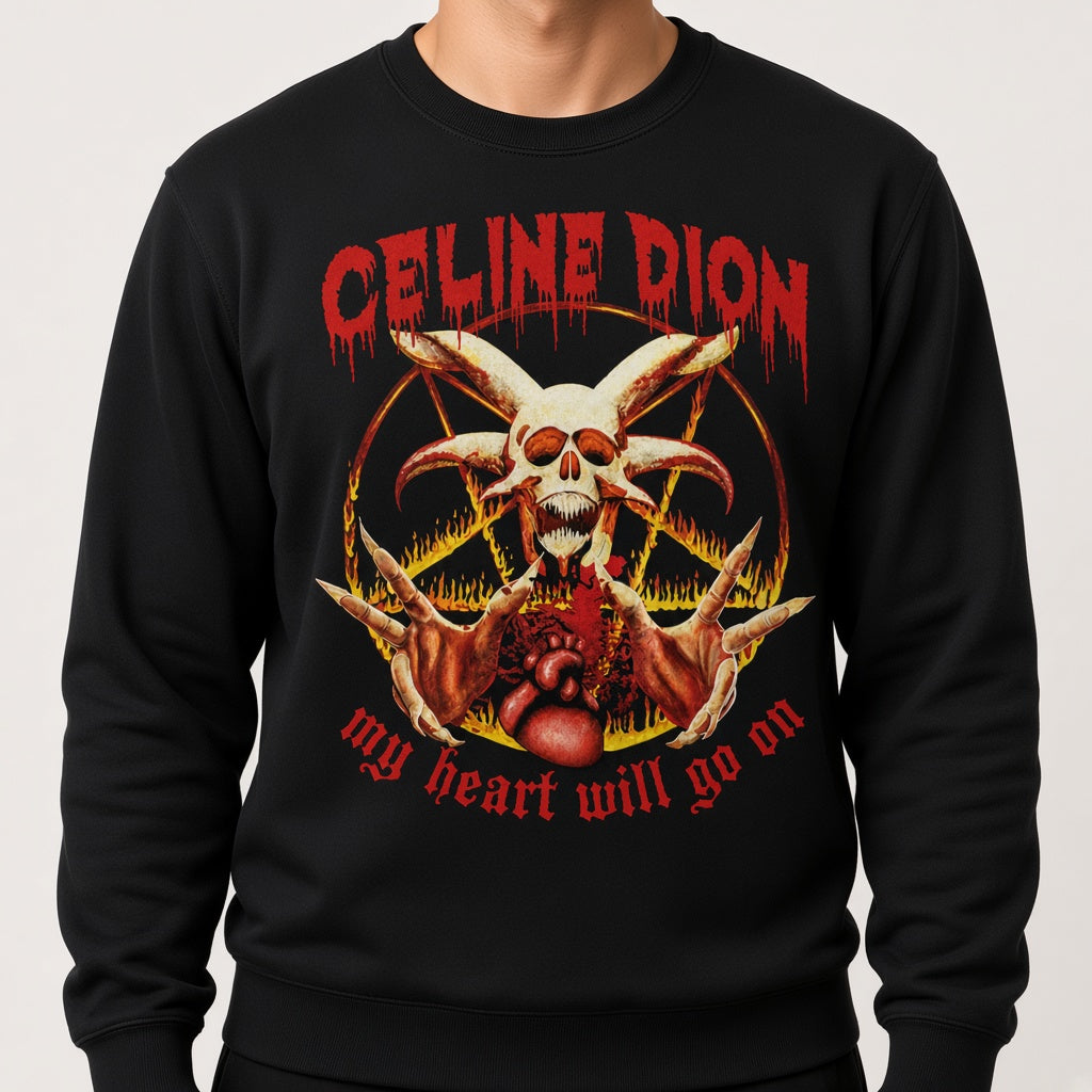 Funny Celine Dion Horror Parody Sweatshirt