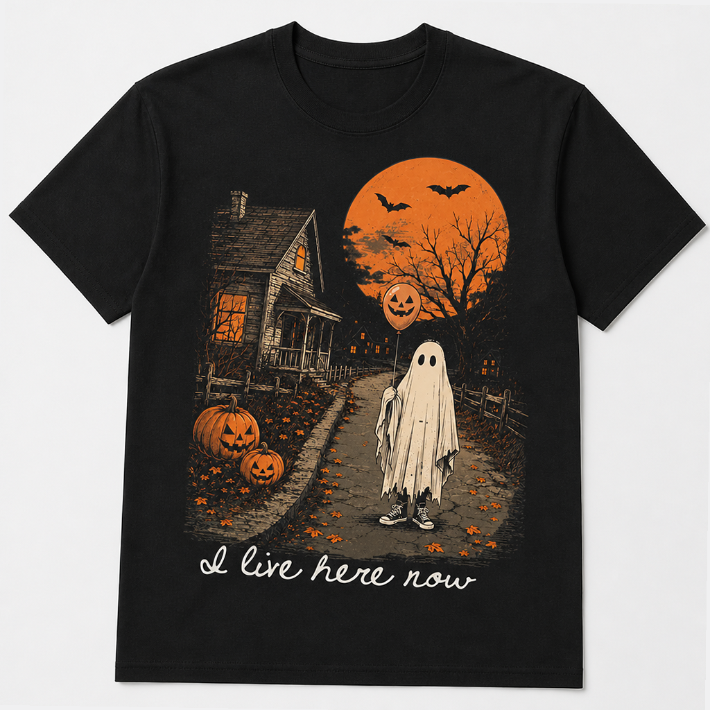 I Live Here Now Ghost T-Shirt