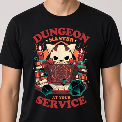 Dungeon Master Cat T-Shirt for D&D Players