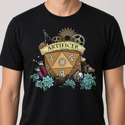 Artificer Dice Crest T-Shirt for D&D Players