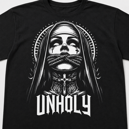 Unholy Nun Gothic Grunge Rock T-Shirt