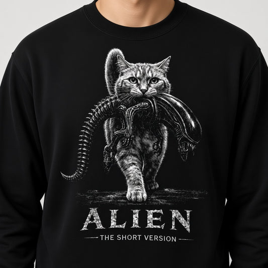 Sweatshirt with a Cat from the Movie Alien: The Short Version