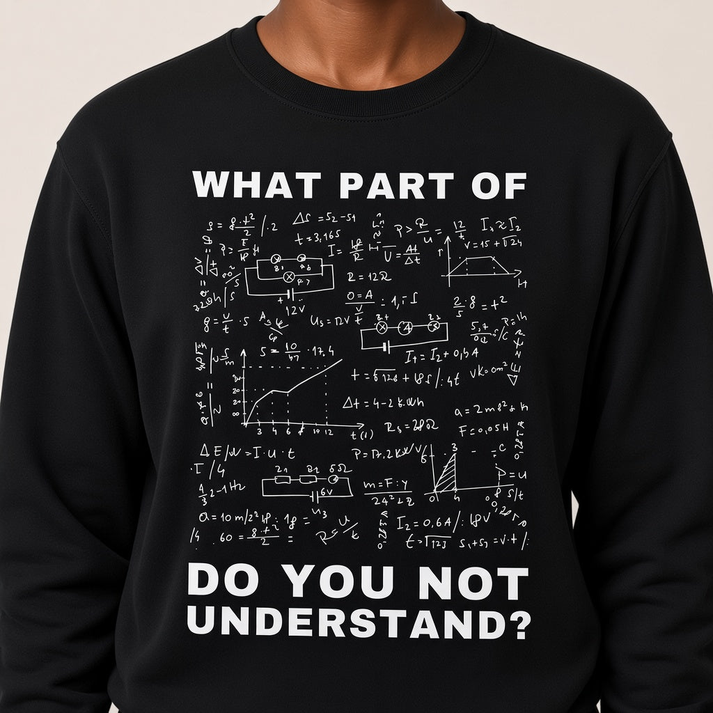 What Part Of Do You Not Understand Funny Physics Sweatshirt