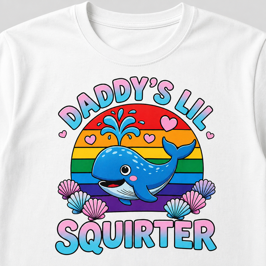 Inappropriate Daddy's Lil Squirter Joke Adult Humor T-Shirt