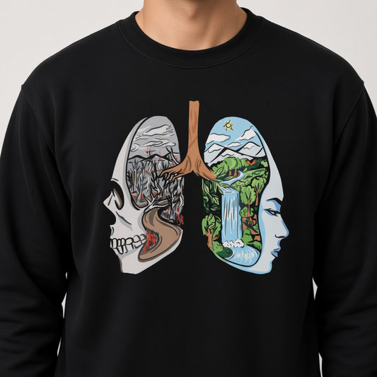 Lungs sweatshirt, funny sweatshirt, graphic shirts, unisex tshirt, printed sweatshirt