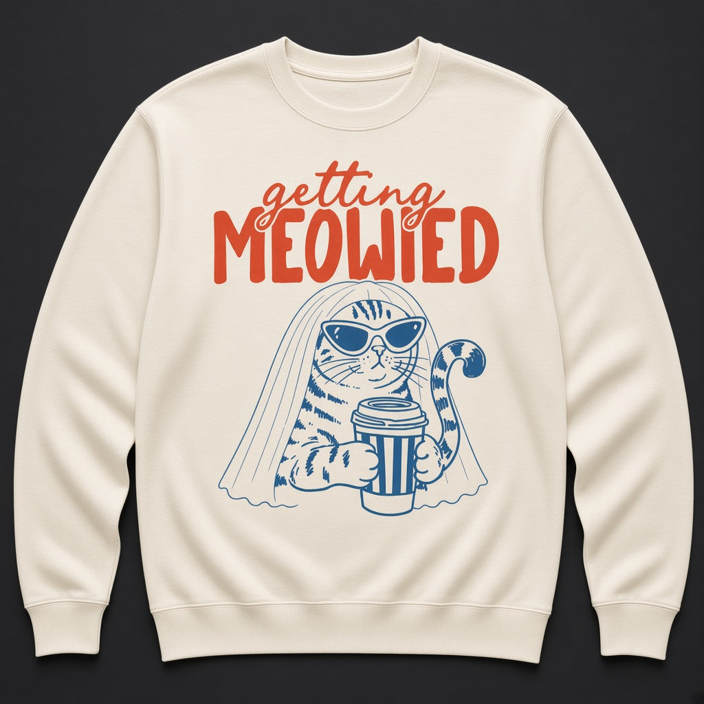 Getting Meowied Funny Bride Cat Wedding Sweatshirt
