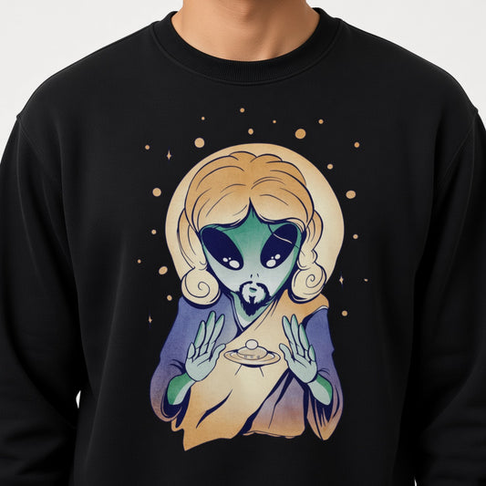 sweatshirt Alien Jesus