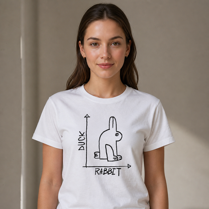 Funny Duck Rabbit Optical Illusion Graph T-Shirt