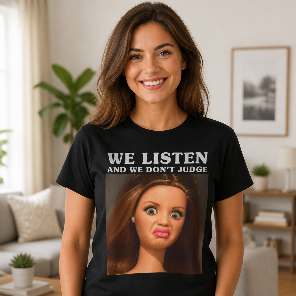 We Listen and We Don't Judge T-Shirt
