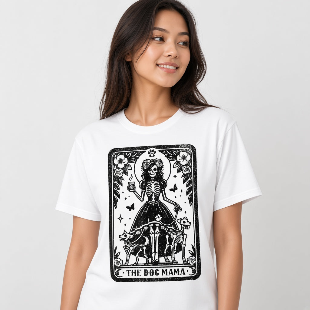 The Dog Mama Funny Skeleton Dogs T-Shirt