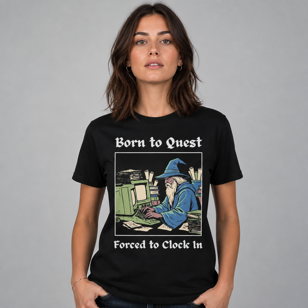 Born to Quest Forced to Clock In T-Shirt
