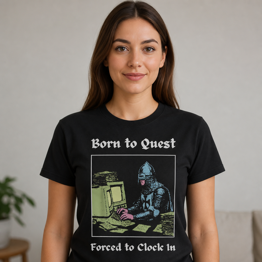 Born to Quest Forced to Clock In T-Shirt