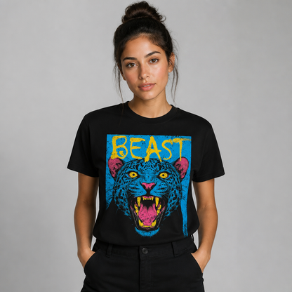 Beast Black Panther Grunge Animal T-Shirt