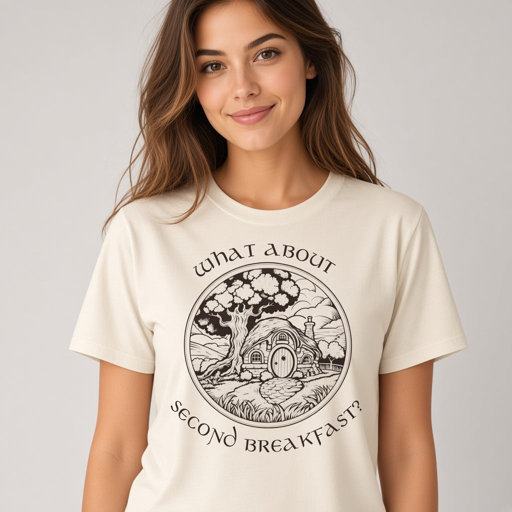 What About Second Breakfast Funny LOTR Fan T-Shirt
