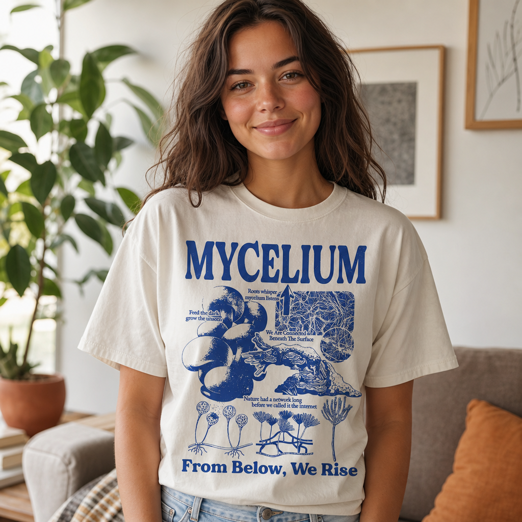 Mycelium Mushroom Network T-Shirt
