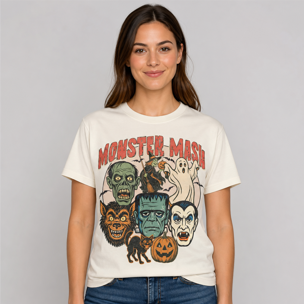 Monster Mash Retro Halloween Theme T-Shirt