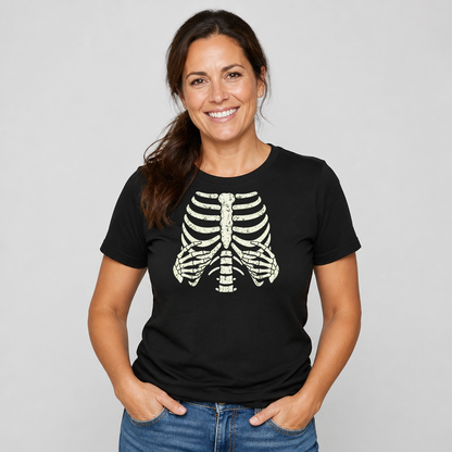 Skeleton Ribcage Scary Halloween Horror Bones T-Shirt
