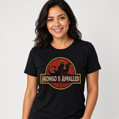 Mongo Is Appalled Funny Cat Riding Dinosaur T-Shirt